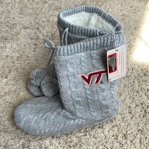 Virginia Tech knit slipper boots size 9/10 (brand new)